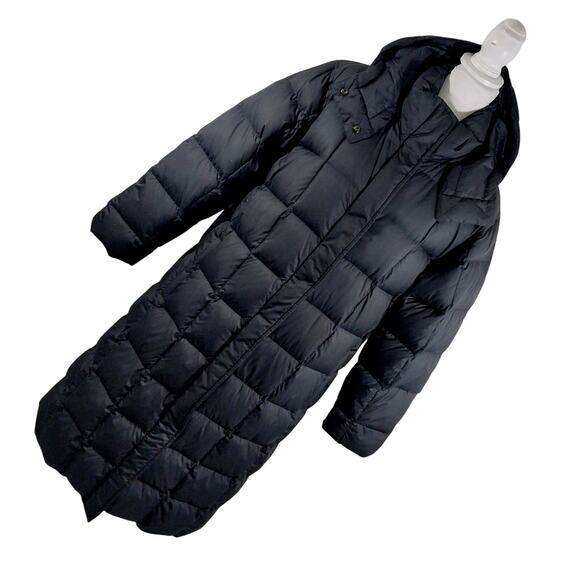 Lands' End Jackets & Blazers - LANDS' END! STUNNING DOWN FILLED BLACK PUFFY STYLE HOODIE COAT, JACKET! SZ L